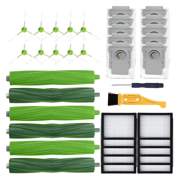 Replacement Brush Kit Compatible with iRobot Roomba I7 I7+ I6+ I8 I3+, 3 Brushes + 10 Filters