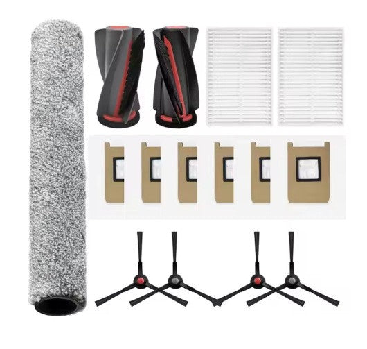 Compatible with Eufy C28 C28 Omni Vacuum Parts Set, 1 Pair Main Brush + 1 Roller + 2 Side Brushes