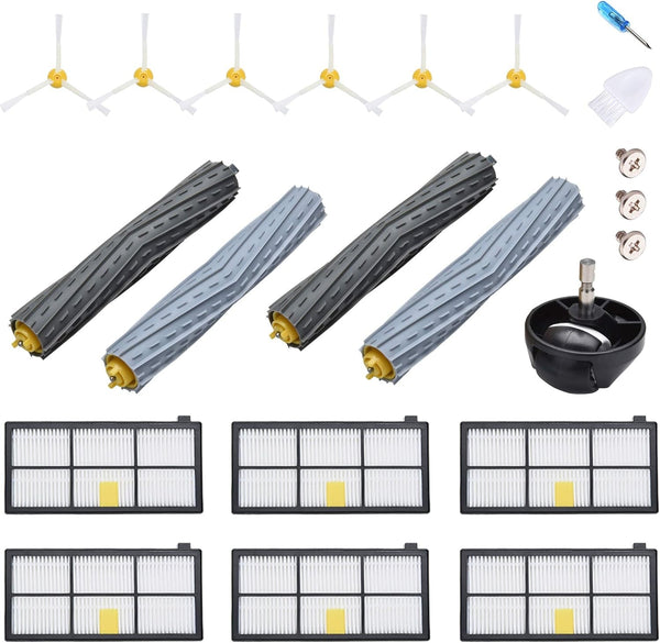 Replacement Parts Kit for iRobot Roomba 800/900 Series: 4 Main Brushes, 6 Side Brushes, 6 Filters