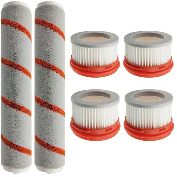 Replacement Filter & Roller Brush Set Compatible with Xiaomi Dreame V8/V9/V10, 6-Piece Multicolor