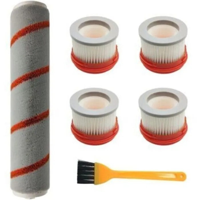 Replacement Parts Compatible with Xiaomi Dreame V9 V9B, 4 HEPA Filters & 1 Roller Brush