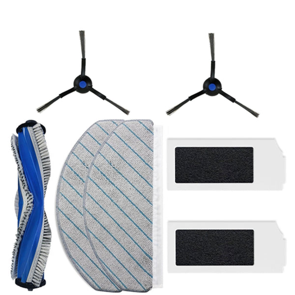 Replacement Kit for Ecovacs Deebot N20 Pro: Roller Brush, 2 Side Brushes, 2 Filters, 2 Mop Pads