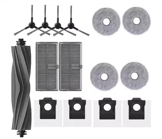 Compatible with Dreame X30 Ultra Vacuum Consumables Set, 1 Rubber Brush + 4 Side Brushes + 2 Filters