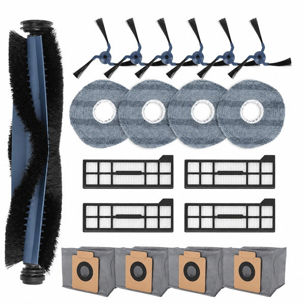 Robot Vacuum Accessories Compatible with Eufy X10/X10 Pro, 1 Main Brush + 6 Side Brushes + 4 Filters