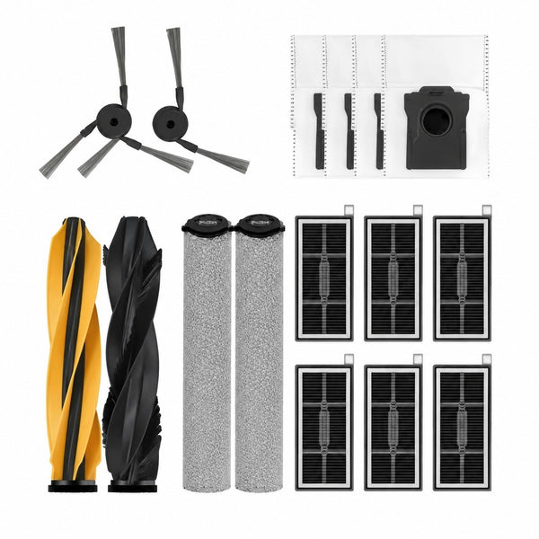 Robot Vacuum Accessories Compatible with Dreame Mova Z60 Pro, Set 2: 2 Roller Mop Cloths, 1 Main Brush