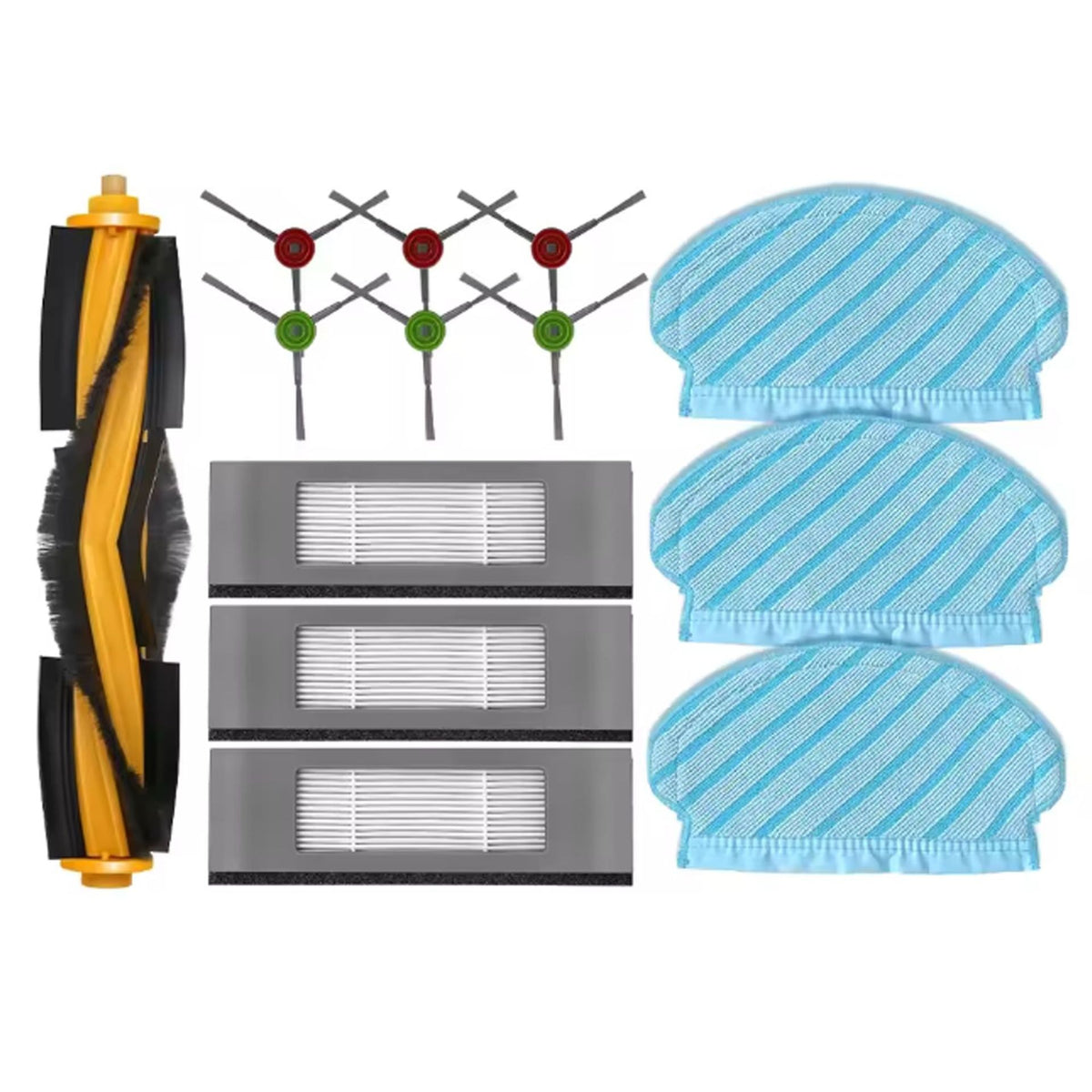 Robot Vacuum Accessories Compatible with Ecovacs Ozmo 950/920/T5, 1 Roller Brush, 6 Side Brushes, 3 Filters