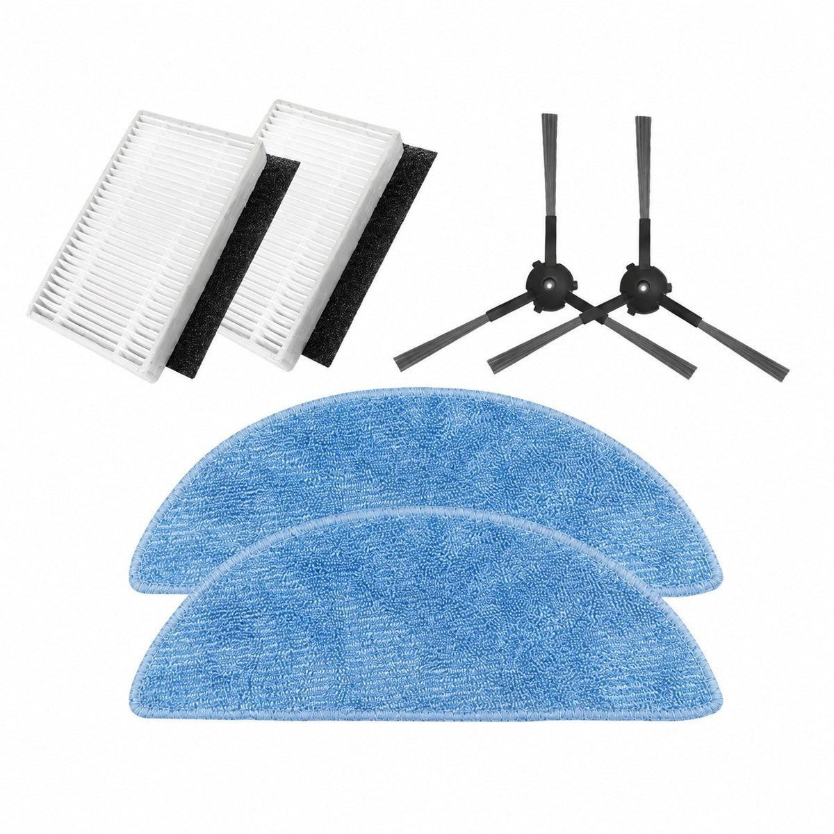 Robot Vacuum Accessories Compatible with Ecovacs Yeedi Y1 Plus, Side Brush Filter Mop Cloth Set