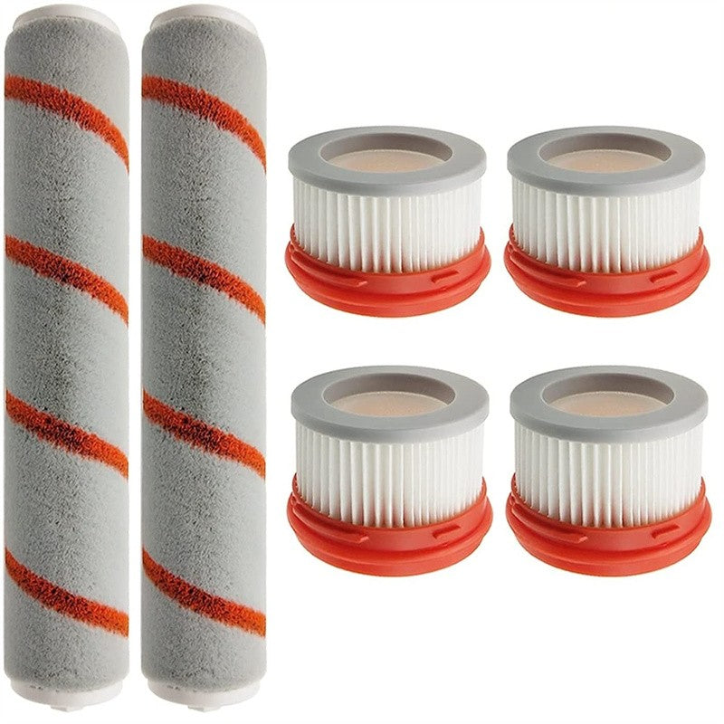 Replacement Filter & Roller Brush Set Compatible with Xiaomi Dreame V8/V9/V10, 6-Piece Multicolor