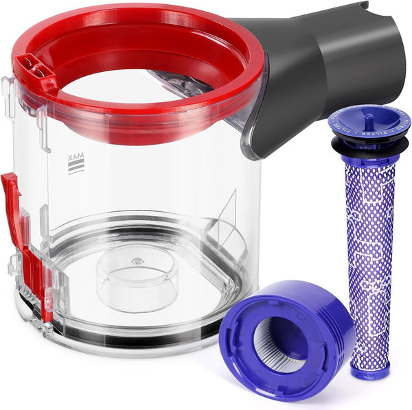 Replacement Dust Canister with Filter for Dyson V8 V7 Vacuum, Compatible with SV10 SV11