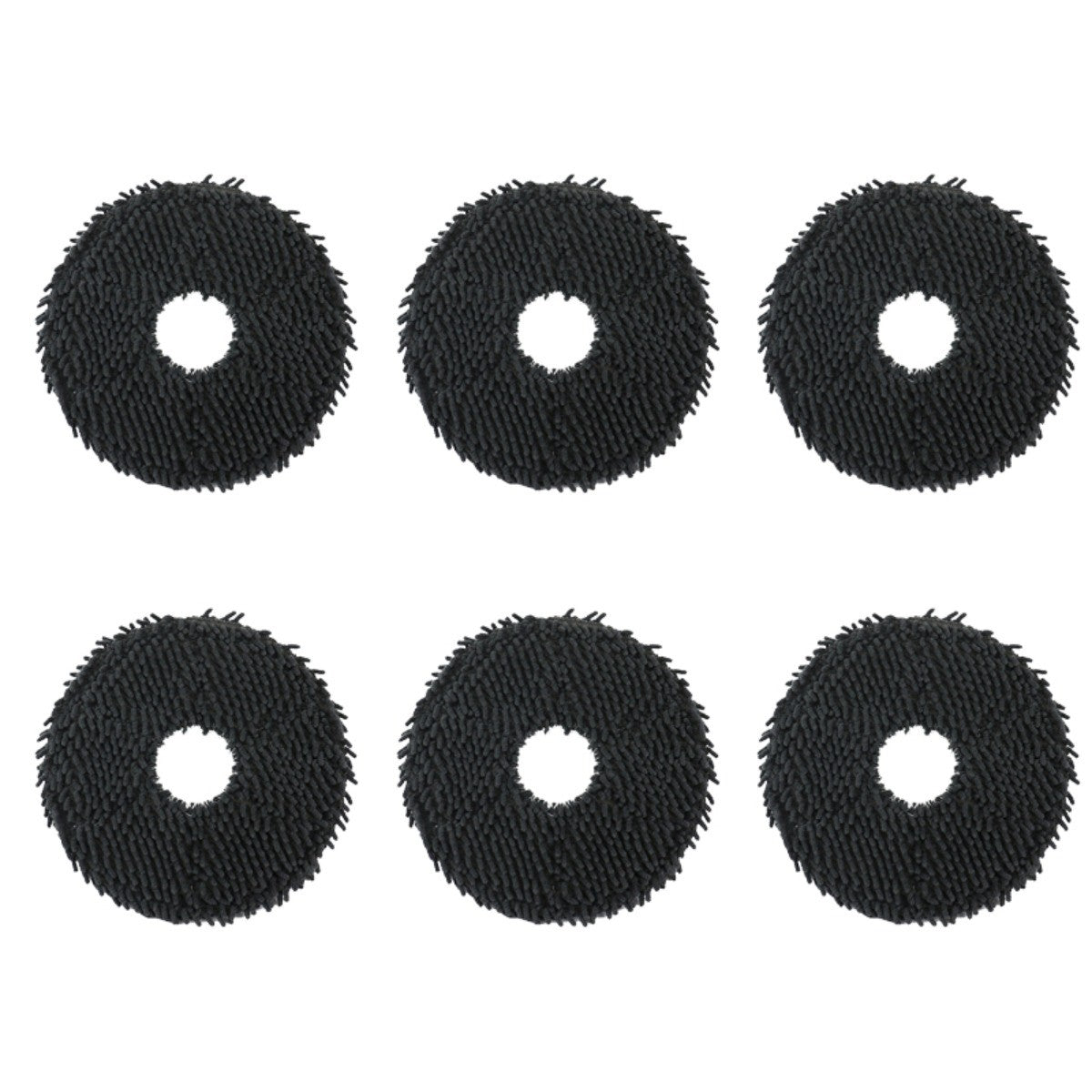 Microfiber Mop Pads Compatible with iRobot Roomba 405/505 Combo, 6-Pack, Washable, Reusable, Black