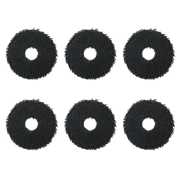 Microfiber Mop Pads Compatible with iRobot Roomba 405/505 Combo, 6-Pack, Washable, Reusable, Black